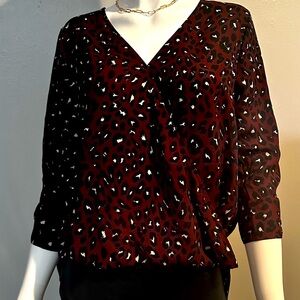 West Kei Allan Surplice Tie Sleeve Blouse Size Small